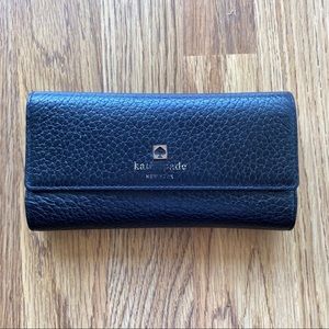 Black Kate Spade Trifold Wallet